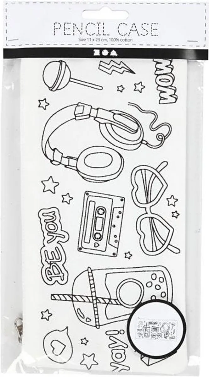 Creativ Company Katoenen Etui Wow 23cm - Multicolor