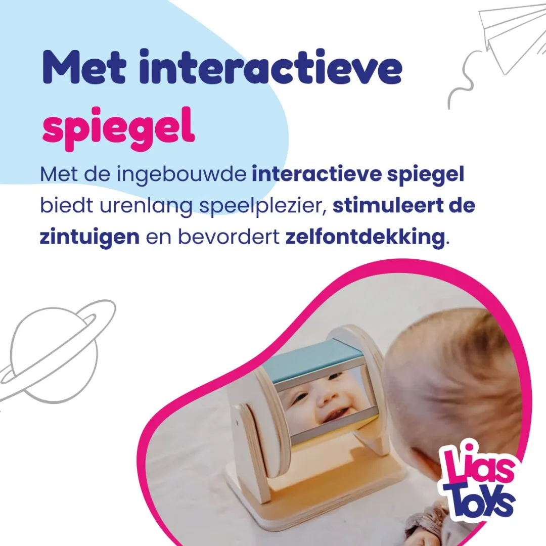 LiasToys Spinning Drum Houten Speelgoed - Blank