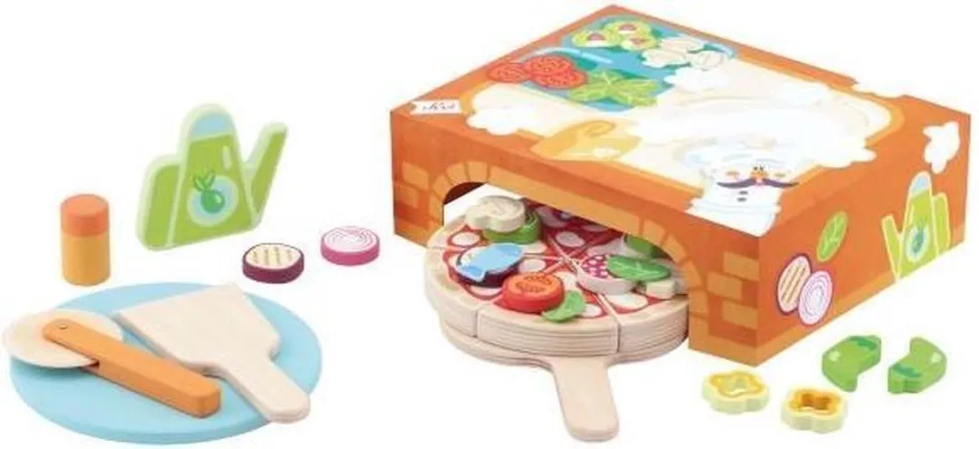 Sevi Speelgoedpizza-oven Junior 22-delig - Multicolor - afbeelding 2 van 2