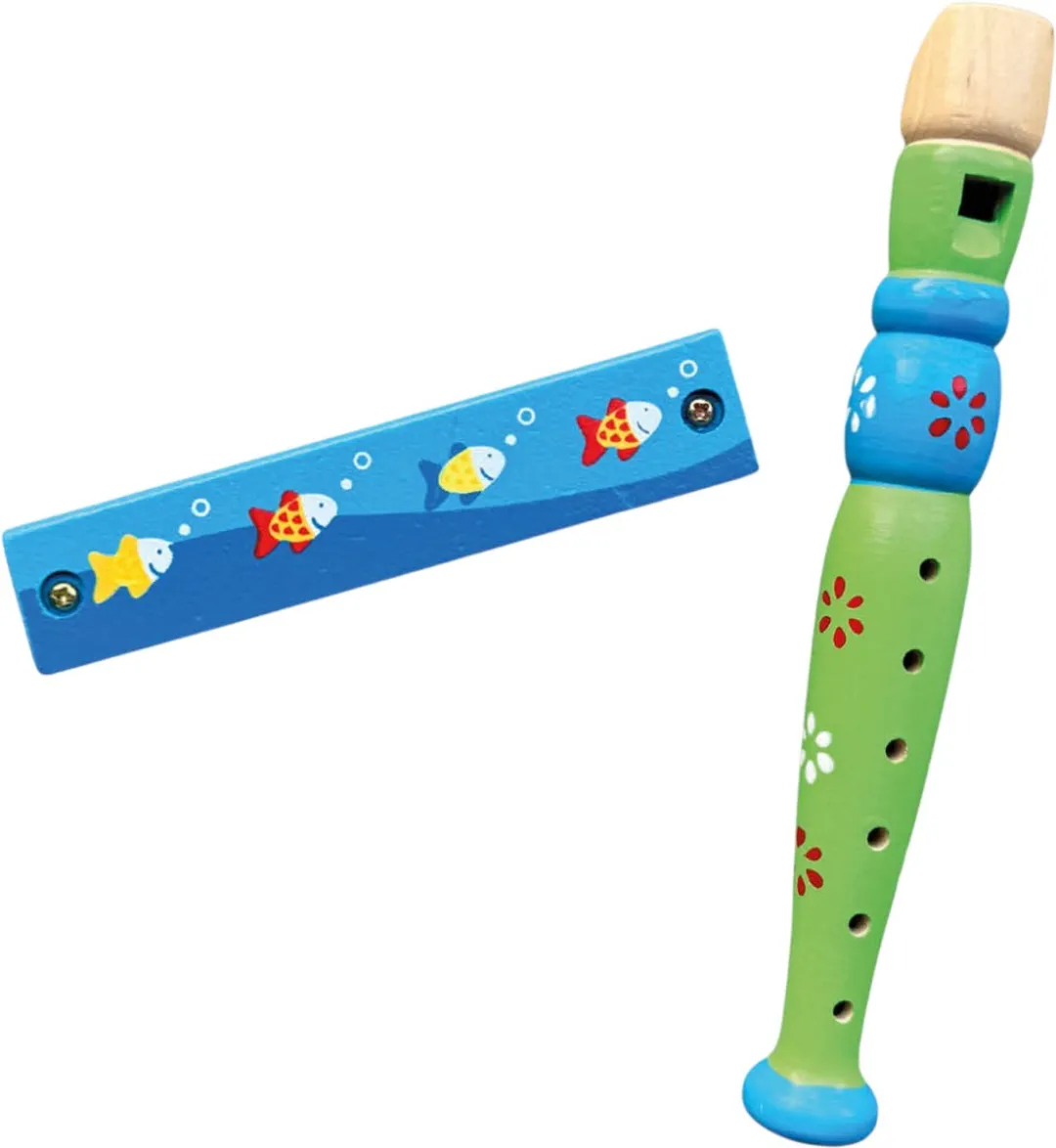 Jobber Toys Blokfluit Mondharmonica Set