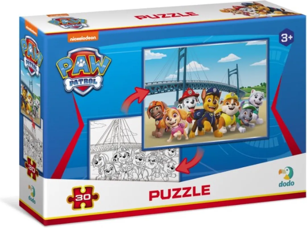 Dodo Toys Paw Patrol Puzzel 3+ 200159 - 30 Stuks - Brug