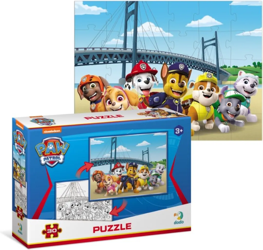 Dodo Toys Paw Patrol Puzzel 3+ 200159 - 30 Stuks - Brug
