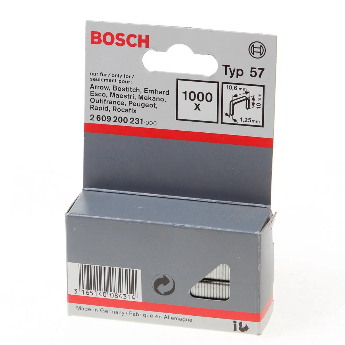 Bosch Professional Niet-met-platte-draad 10mm Type 57
