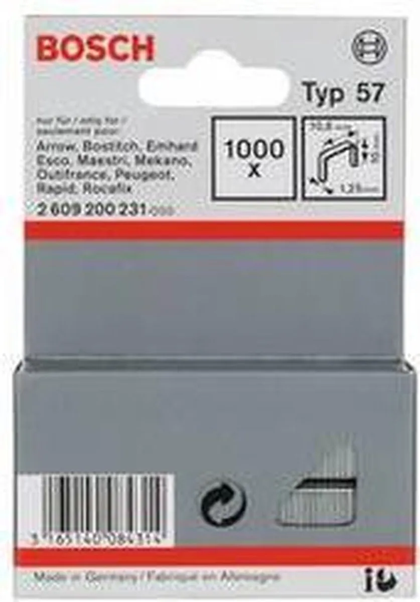 Bosch Professional Niet-met-platte-draad 10mm Type 57 - 1000 Stuks