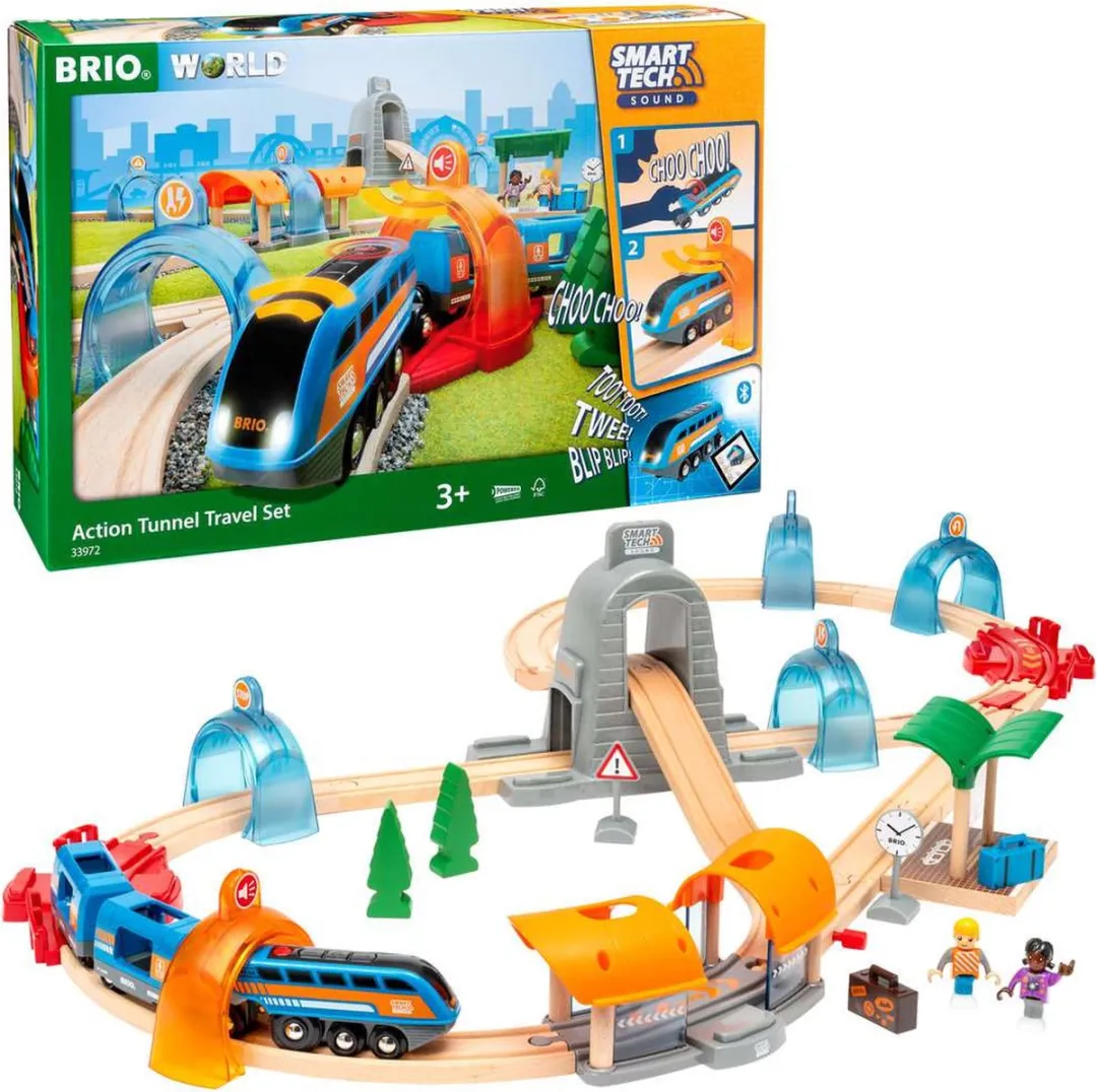 BRIO Smart Tech Sound Action Tunnel-reisset 33972 - 37 Onderdelen - Multicolor