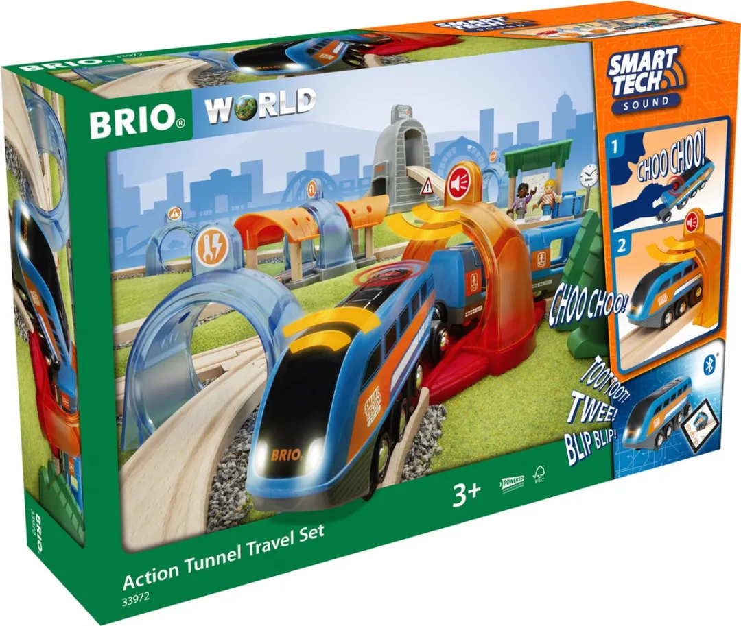 BRIO Smart Tech Sound Action Tunnel-reisset 33972 - 37 Onderdelen - Multicolor