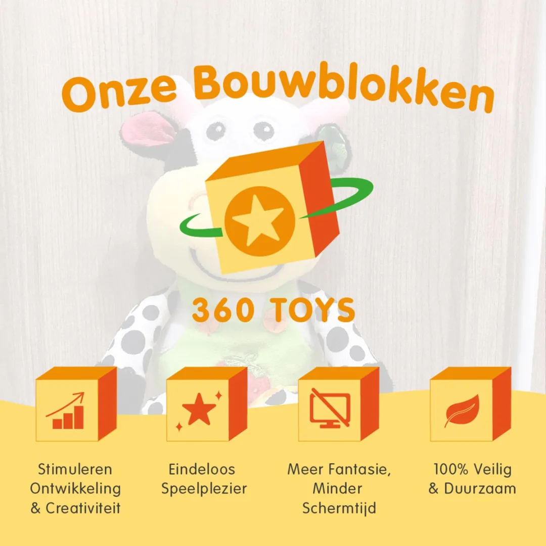 360 Toys Bijtketting Koe - Meerkleurig - afbeelding 6 van 6