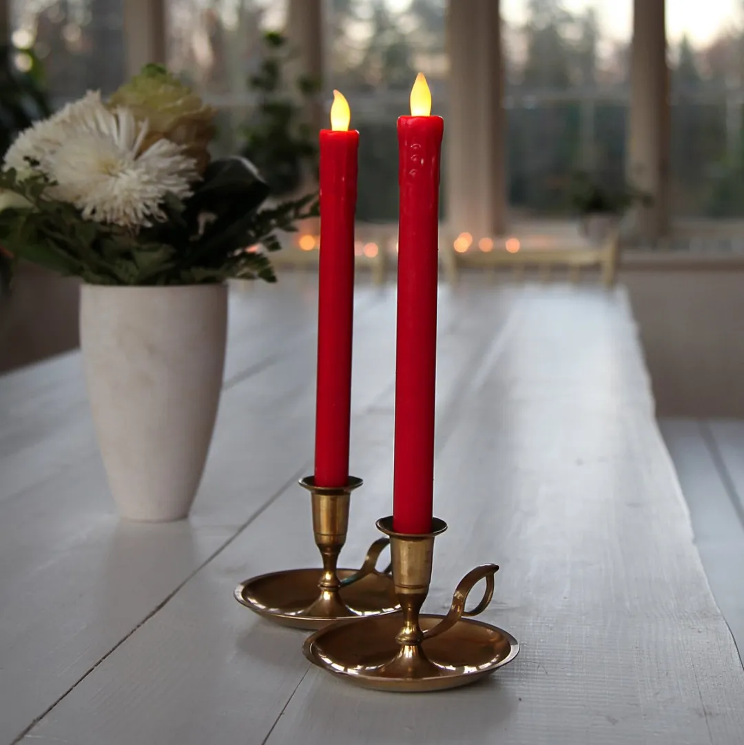 Star Trading LED-kaarsen Rood - Flikkerend - 2 Stuks