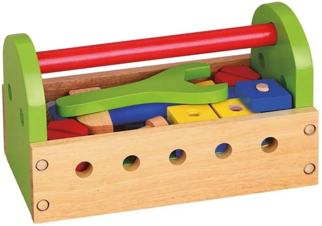 Viga Toys Gereedschapskist Hout 24-delig