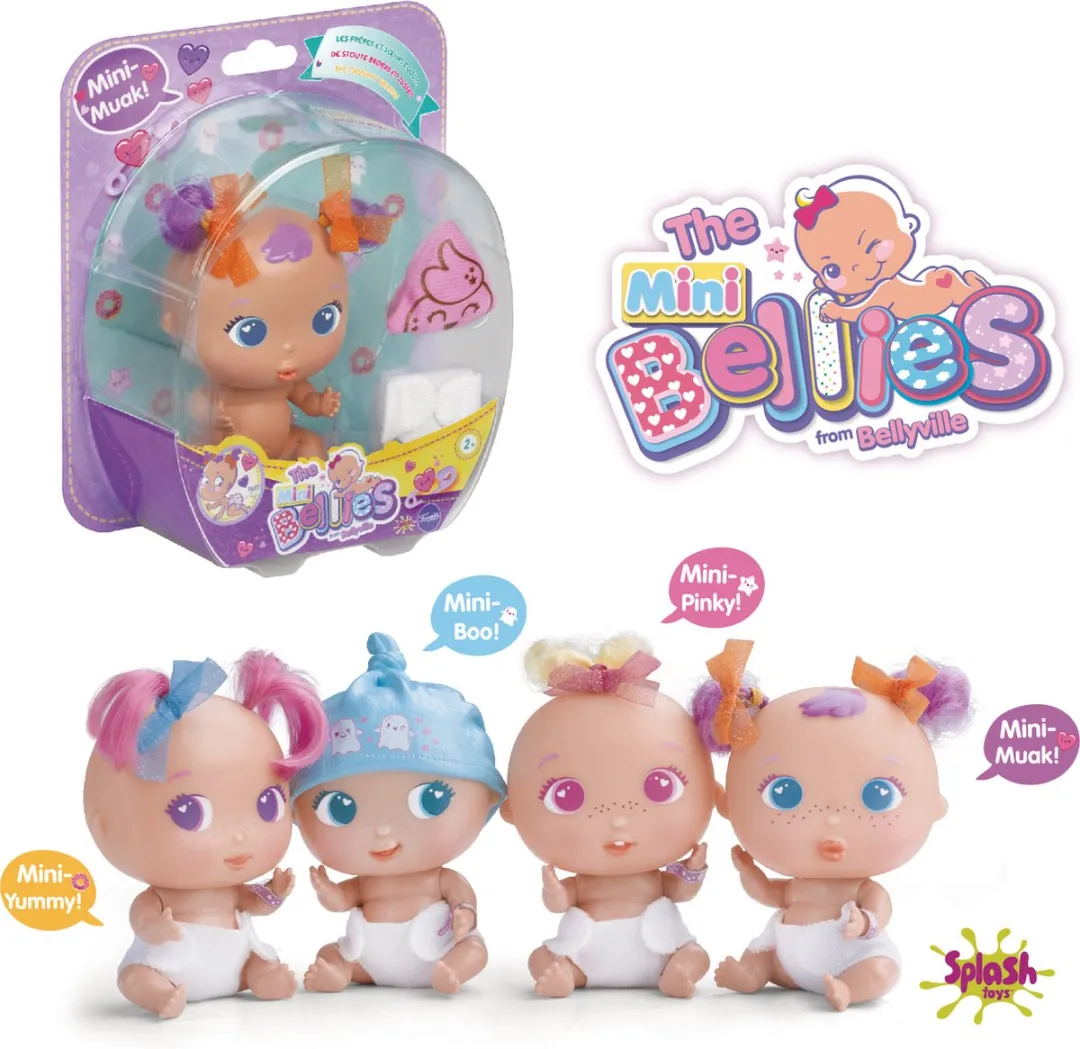 Splash Toys Mini-babypop The Bellies Pinky 17 Mm Meisjes Roze