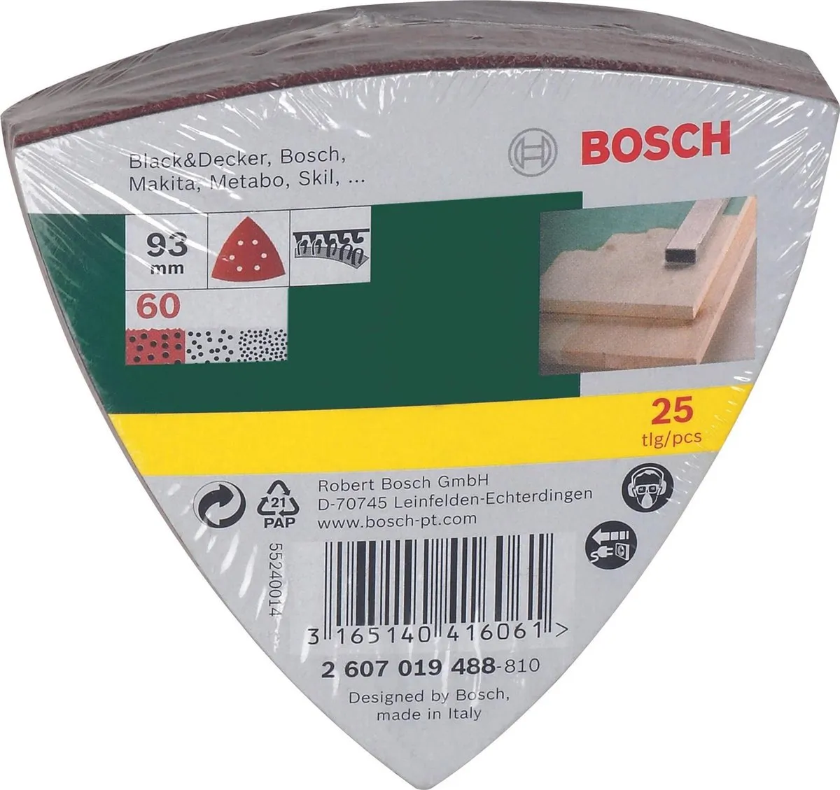 Bosch 25-delige Schuurbladenset - Korrel 60