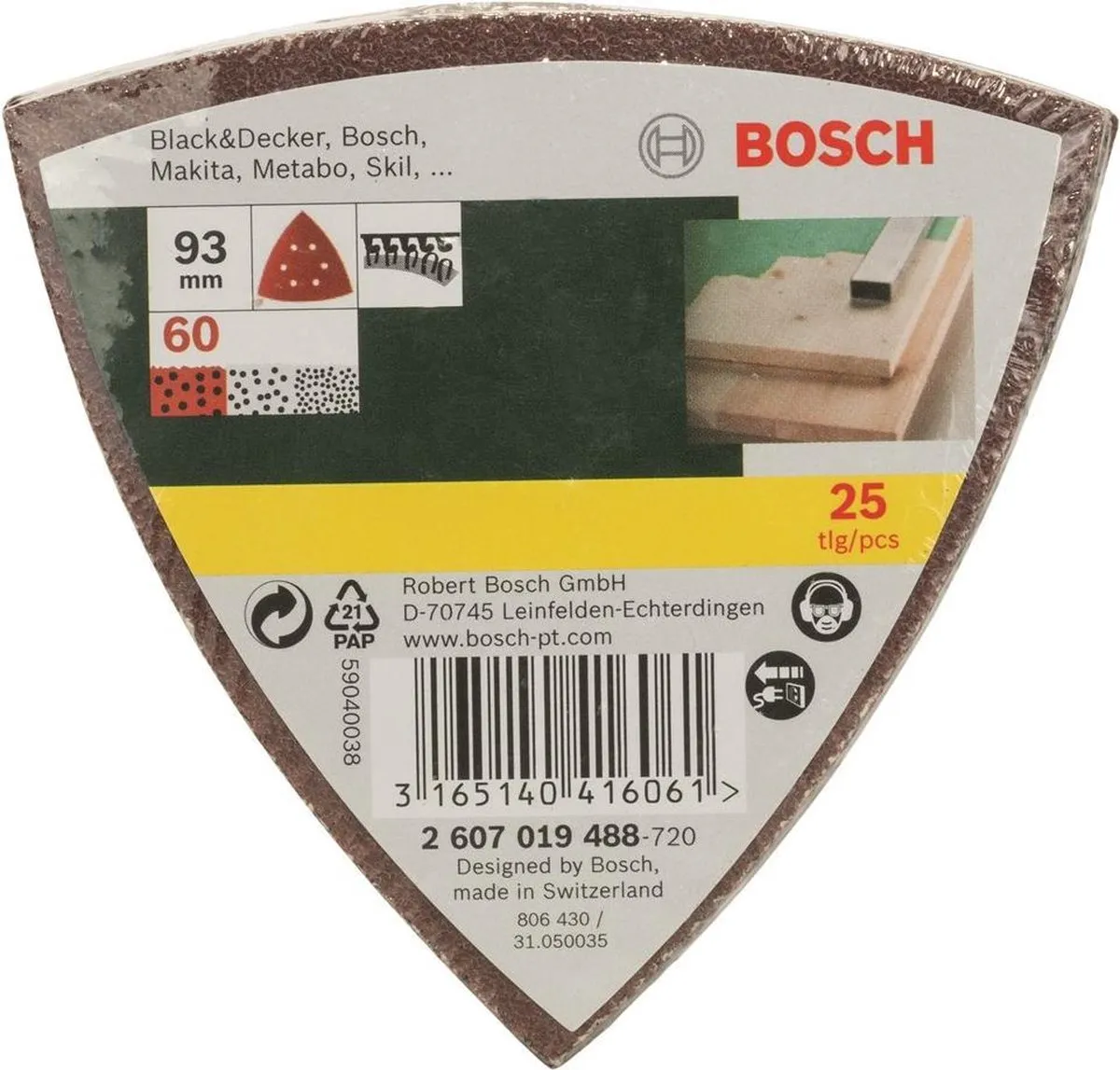 Bosch 25-delige Schuurbladenset