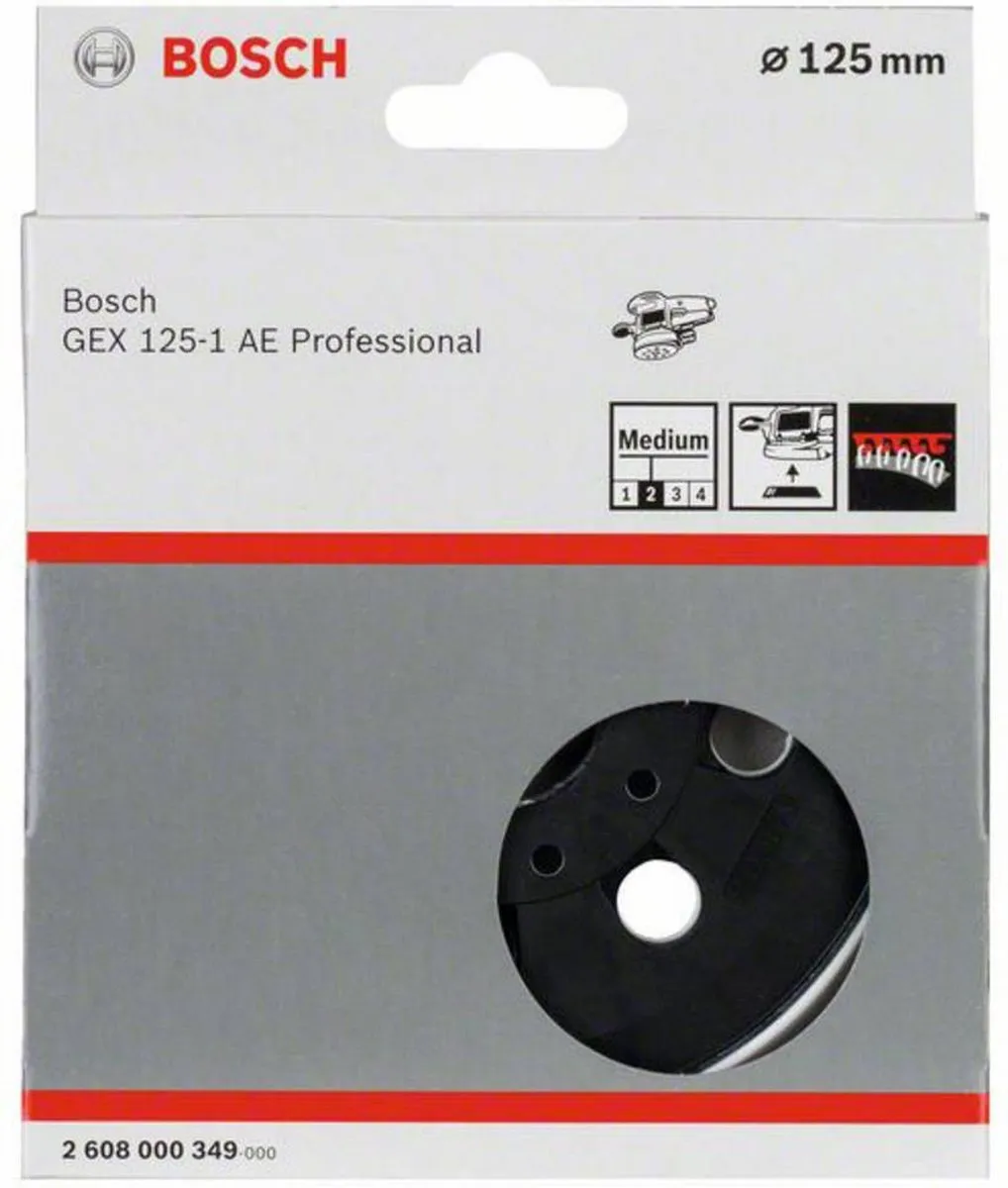 Bosch Schuurplateau GEX 125-1 AE 125mm - Middelharde Vilt
