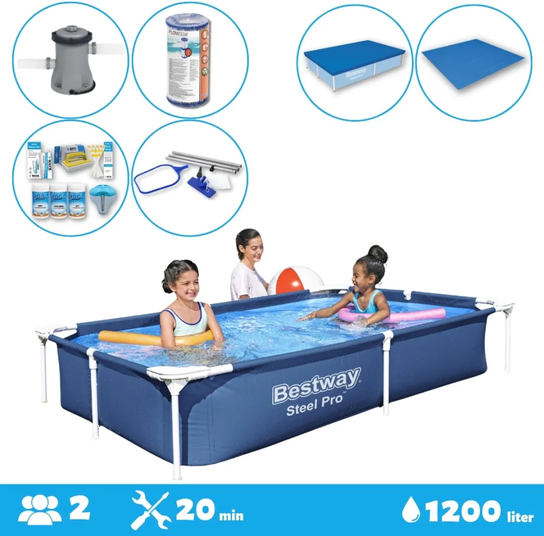Bestway Steel Pro Zwembad 221x150cm Blauw