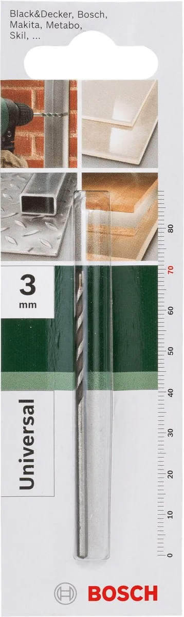 Bosch Universele Boor 30mm - 3x40x70mm - Hout/Metalen Steen