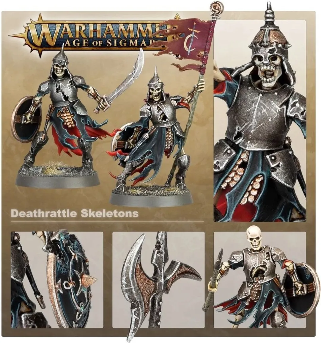 Warhammer Age of Sigmar Deathrattle Skeletons - 20 Onderdelen - Multicolor