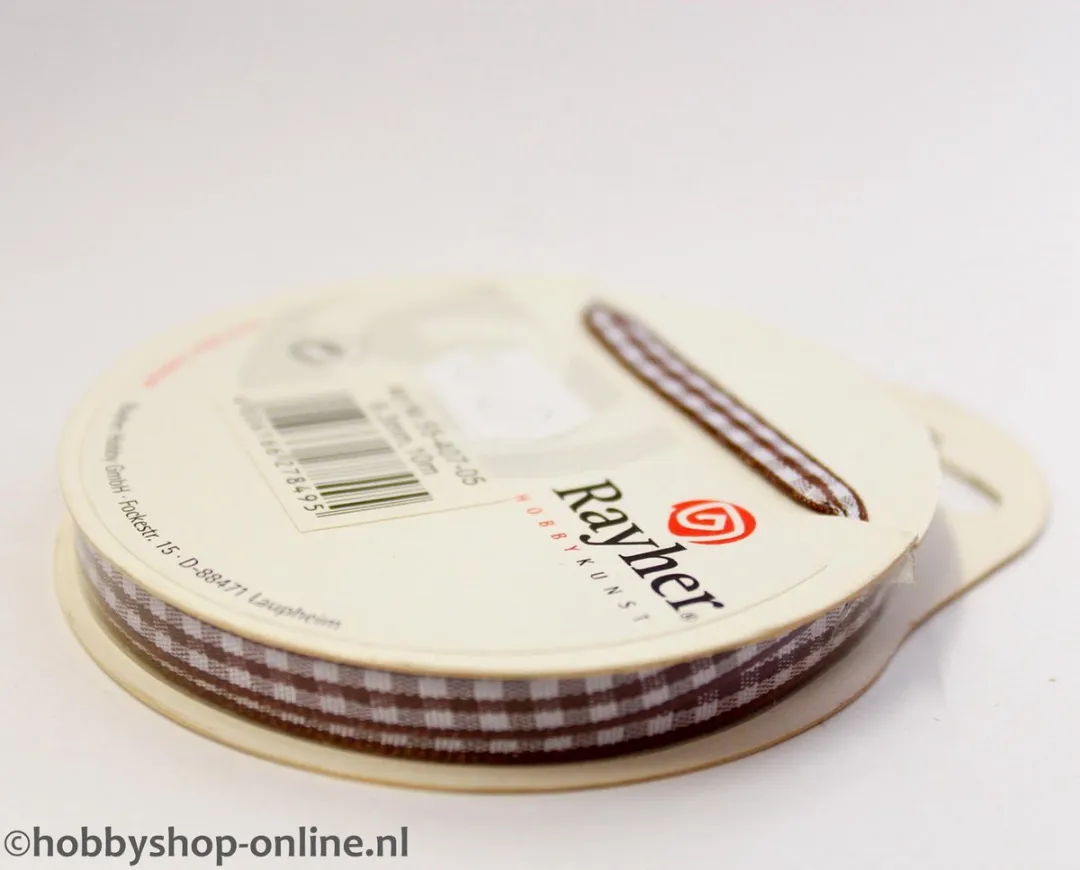 RAYHER Ruitenlint 9,5mm Donkerbruin