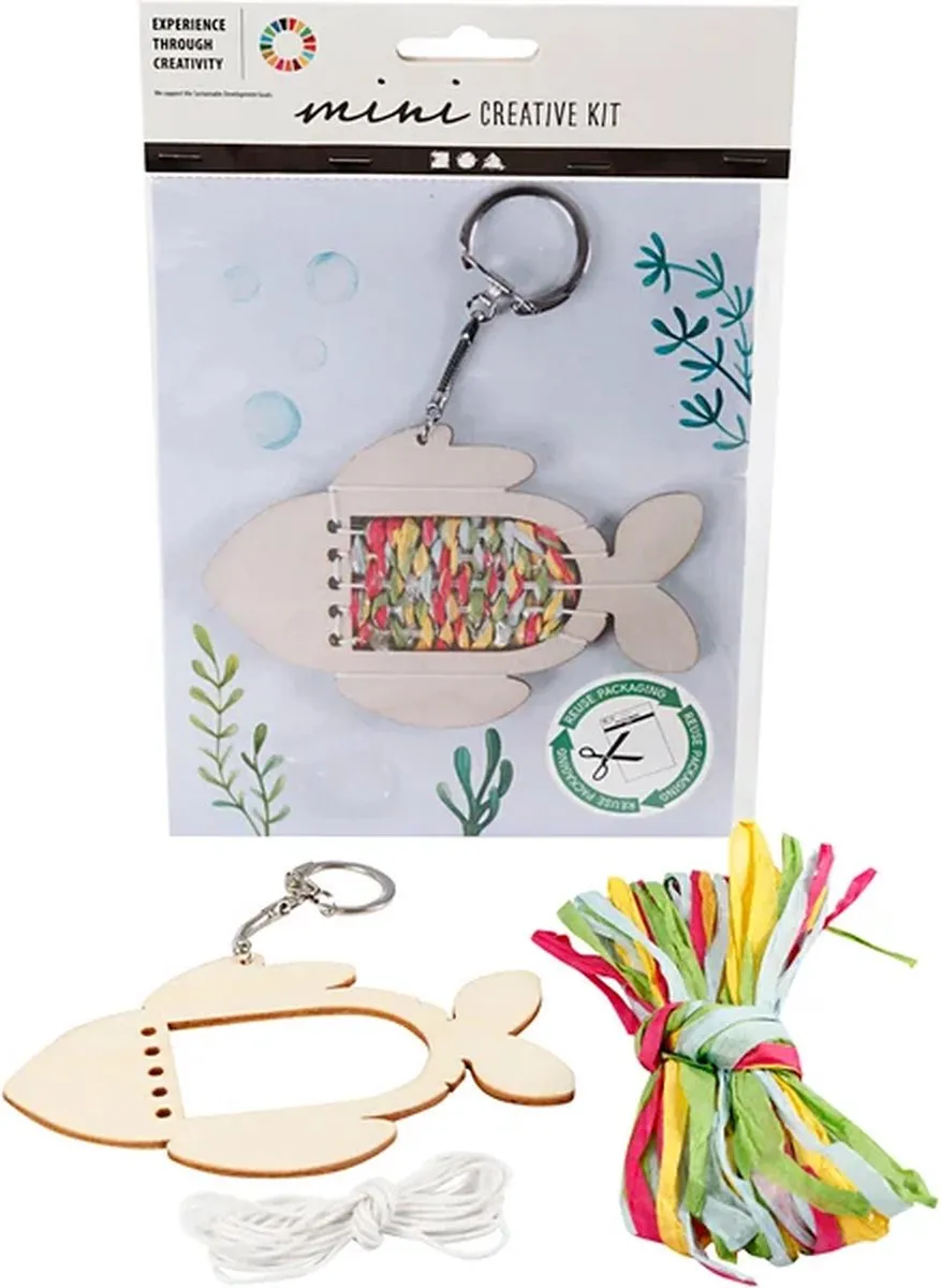 Creativ Company Mini Creative Kit Vis Sleutelhanger - Multicolor
