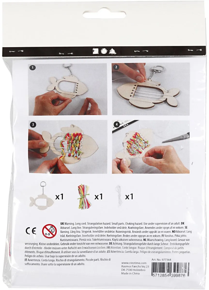 Creativ Company Mini Creative Kit Vis Sleutelhanger - Multicolor
