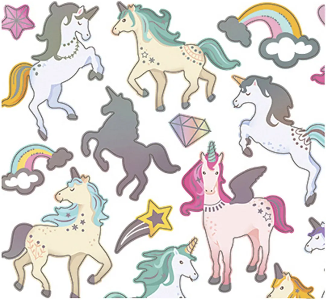 Creativ Company Unicorn Stickers - Meerkleurig - 15x16,5cm