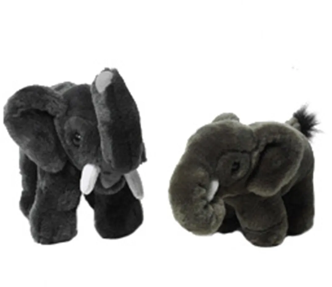 PIA Soft Toys Pluche Olifant - 27 cm - Grijs
