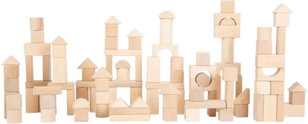 Small Foot Houten Bouwblokken Natuurlijk - 100 Stuks
