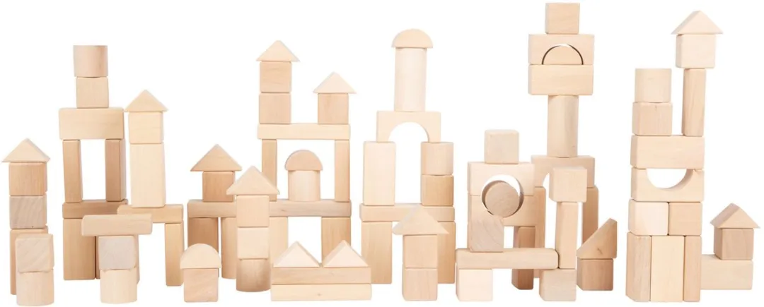 Small Foot Houten Bouwblokken Natuurlijk - 100 Stuks