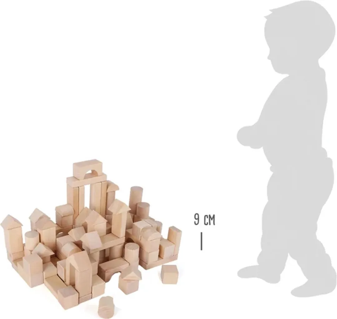 Small Foot Houten Bouwblokken Natuurlijk - 100 Stuks