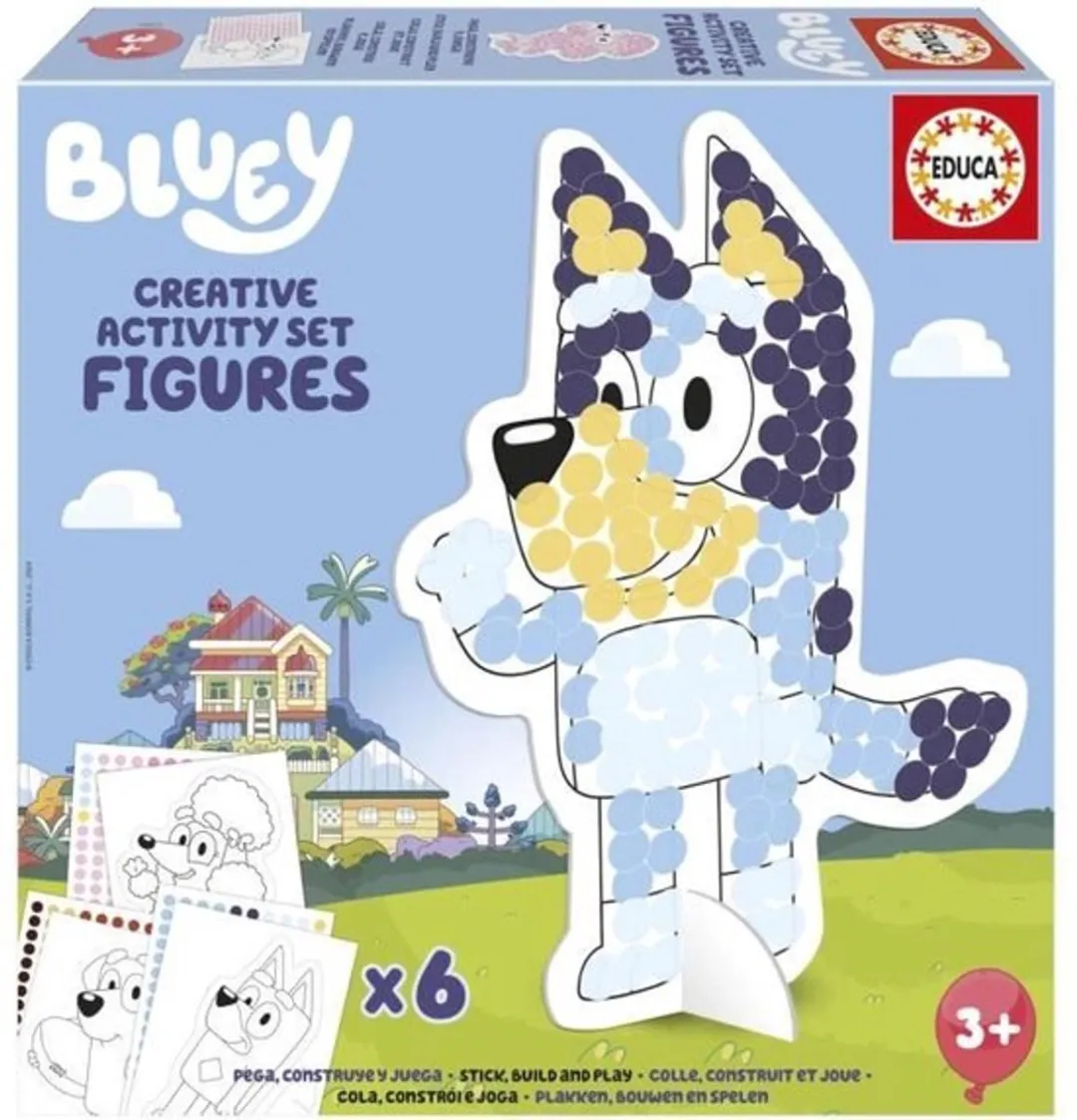 Educa 3D Bluey Creatieve Activiteitenset - 6 Panelen + 100+ Stickers - Multicolor