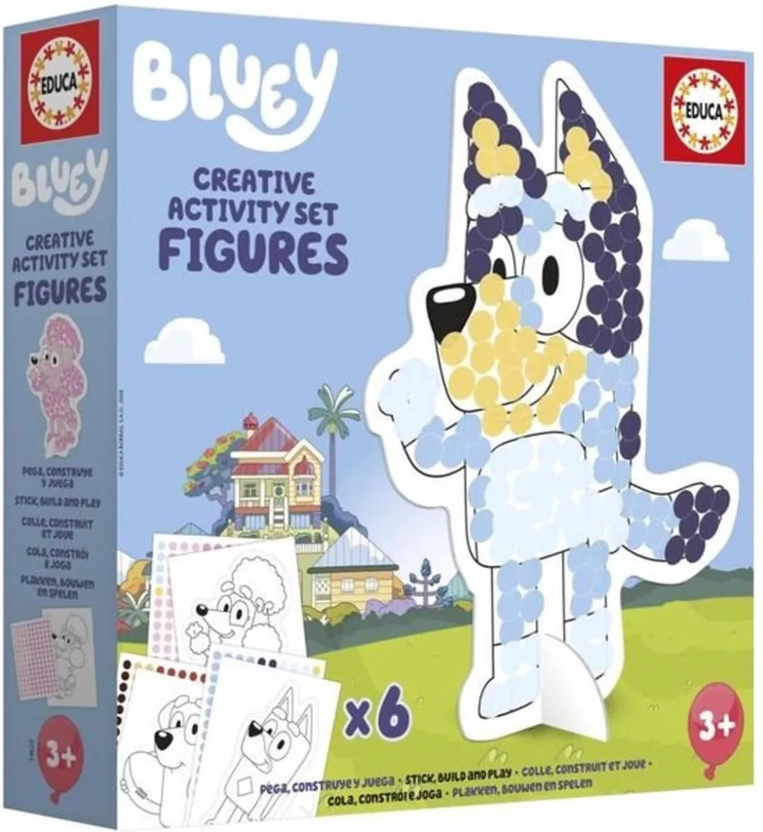 Educa 3D Bluey Creatieve Activiteitenset - 6 Panelen + 100+ Stickers - Multicolor