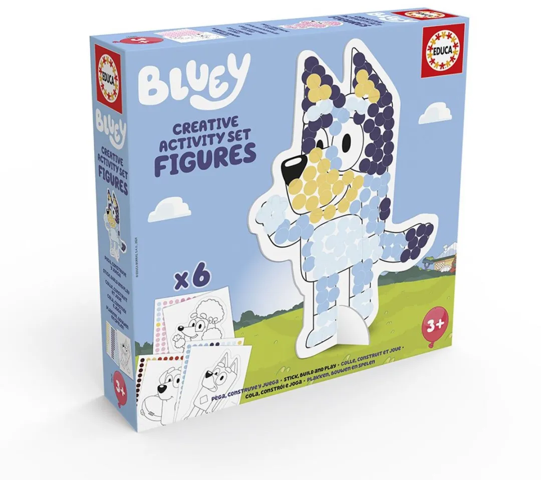 Educa 3D Bluey Creatieve Activiteitenset - 6 Panelen + 100+ Stickers - Multicolor