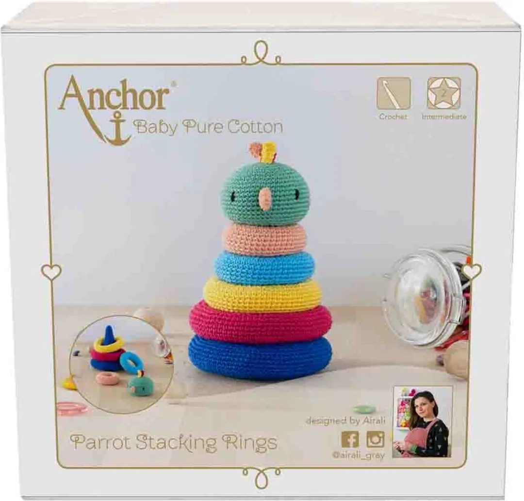 Anchor Haakpakket Stapelringen met papegaai