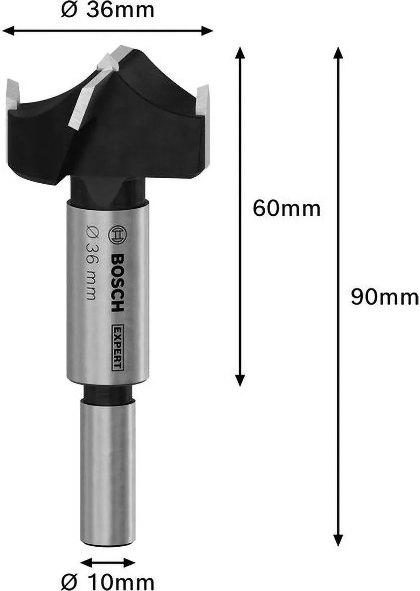 Bosch EXPERT Scharnierboor 36x60x90mm - Hout - afbeelding 3 van 6
