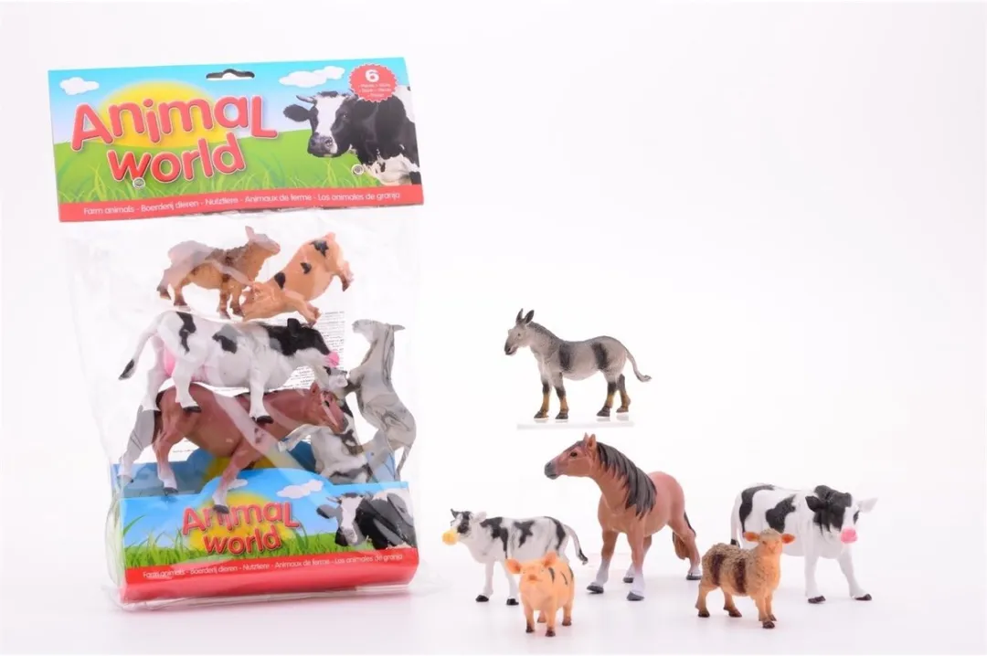 Johntoy Boerderijdieren Speelgoedset 26779 - 6 Stuks