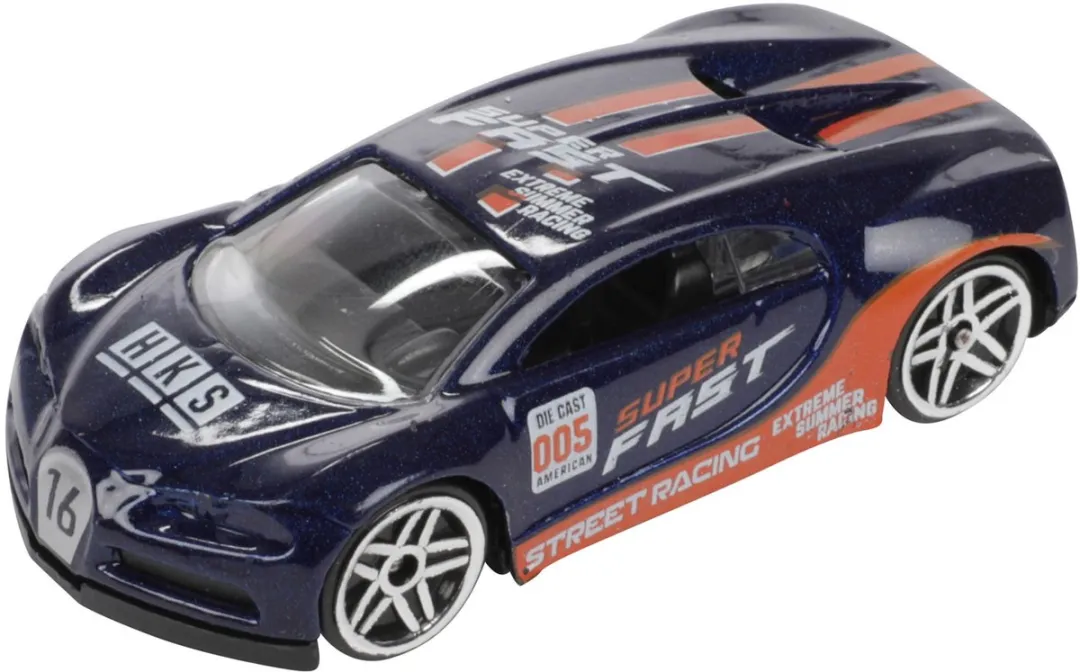 Toi-Toys Metal Rally Raceauto's 5st - Multikleur