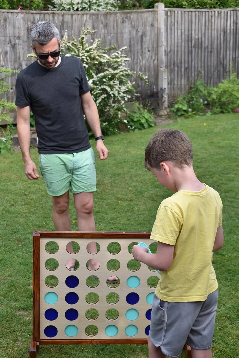 Ubergames XL Vier-op-een-Rij Luxe Hardhout 83x63cm