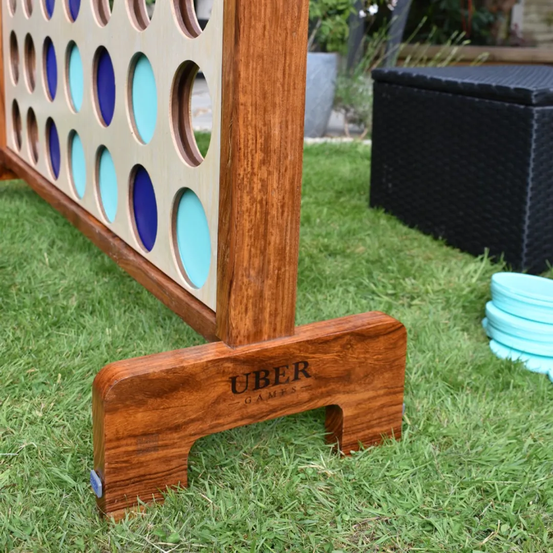 Ubergames XL Vier-op-een-Rij Luxe Hardhout 83x63cm