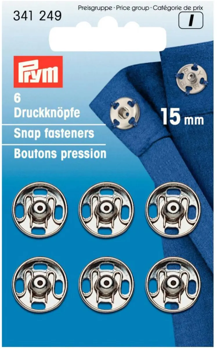 Prym Drukkers 15mm - Zilver