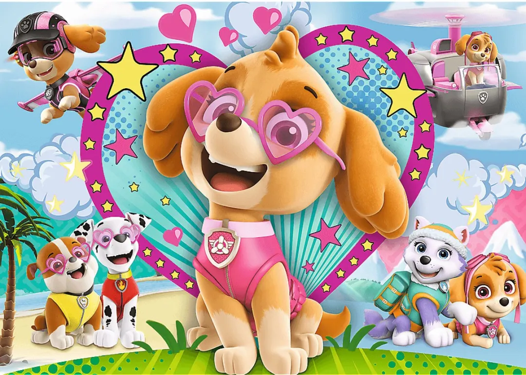 Trefl Glitterpuzzel Paw Patrol 100 Stuks - Meerkleurig
