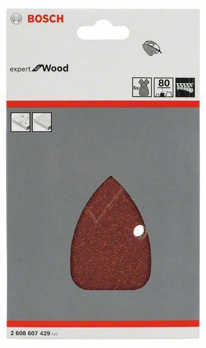 Bosch 5-delige Schuurbladenset 80