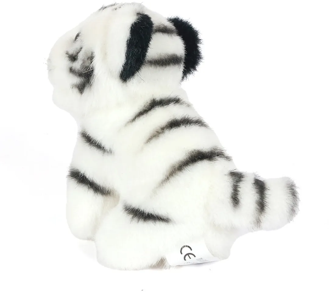 PIA Soft Toys Pluche Tijger - Zittend 14cm Wit