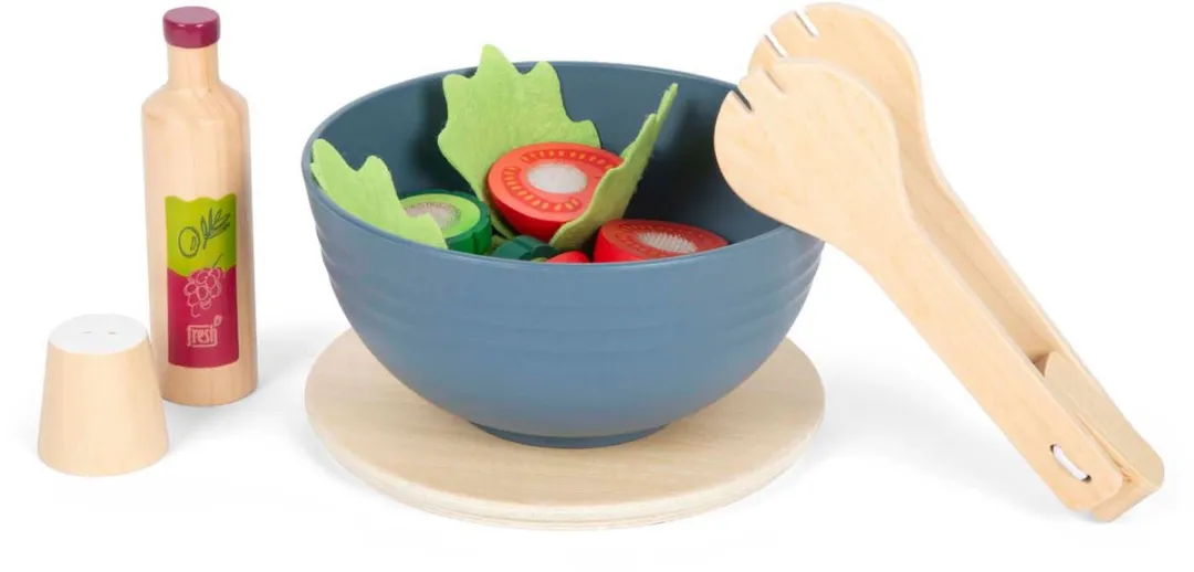 Small Foot Houten Speelset Salade - 11-delig - Multicolor
