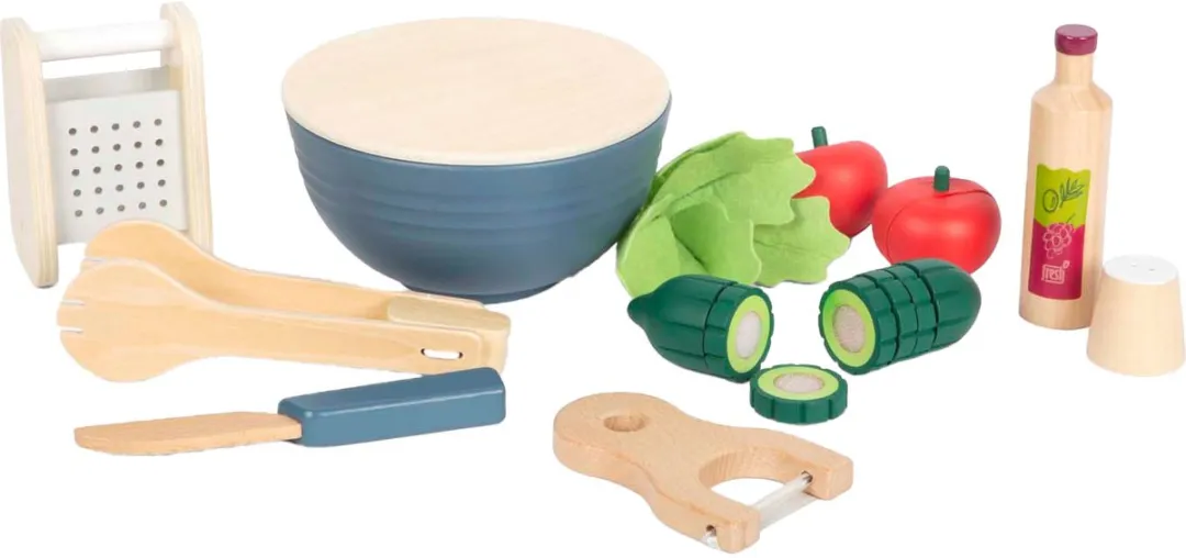 Small Foot Houten Speelset Salade - 11-delig - Multicolor
