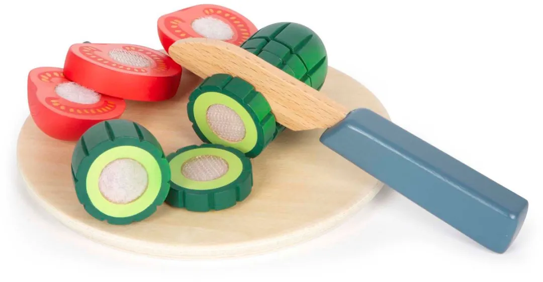 Small Foot Houten Speelset Salade - 11-delig - Multicolor