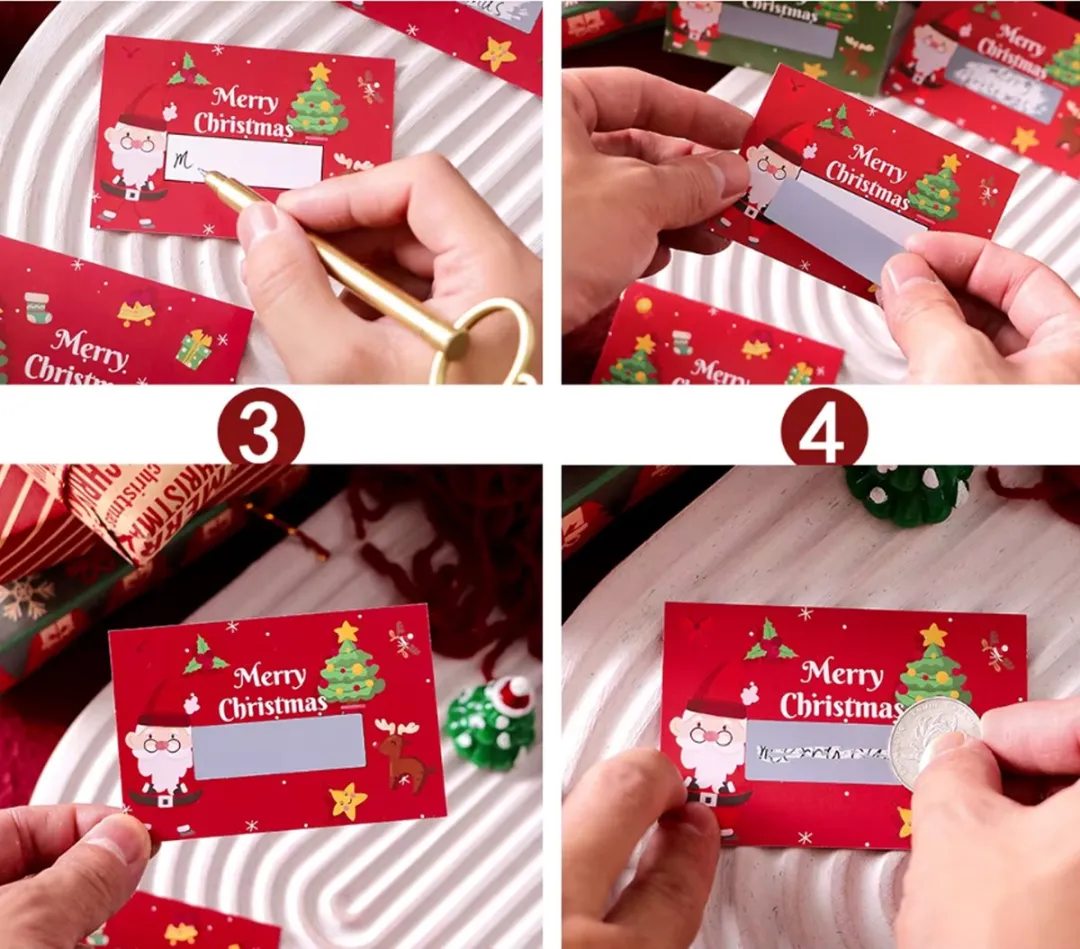 RedParrot Kerst Kraskaart Set - 10 Stuks