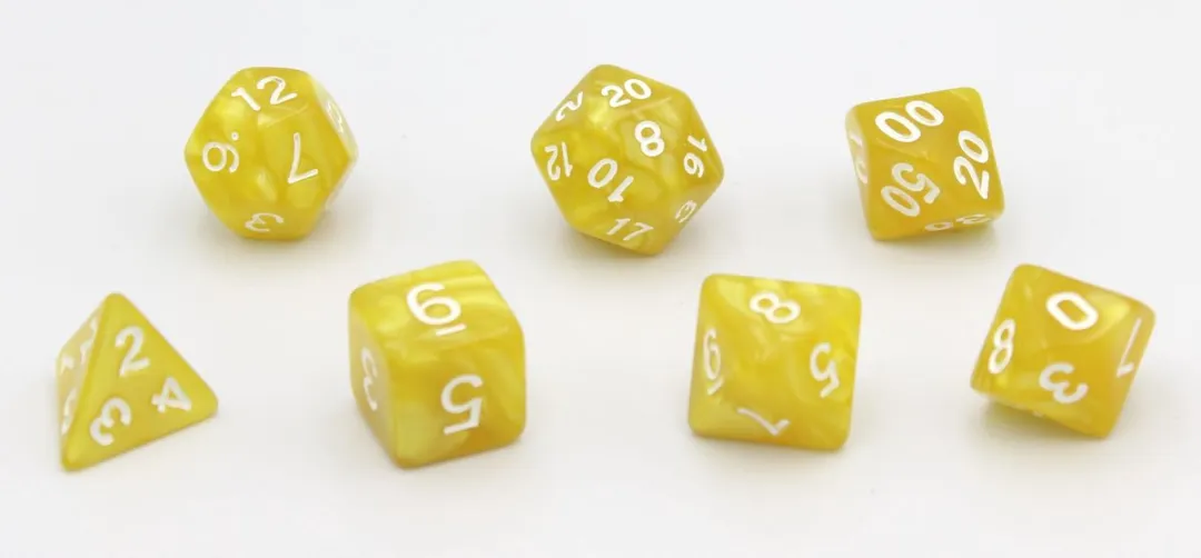 HOT Games D&D Pareldobbelstenen Set 7 Stuks - Multicolor