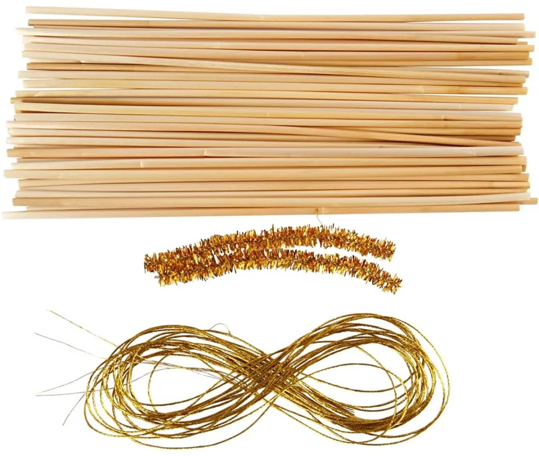Creativ Company Mini Creative Kit Kerstengelen Stro 8cm - 2 Stuks