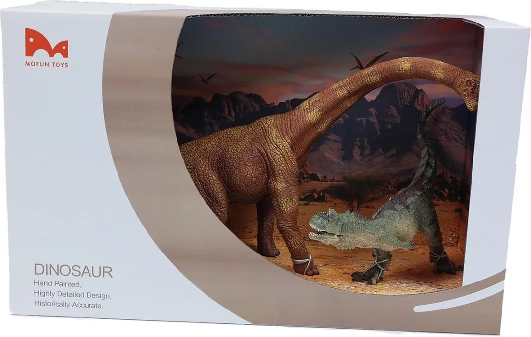 PIA Soft Toys Brachiosaurus & T-rex Set