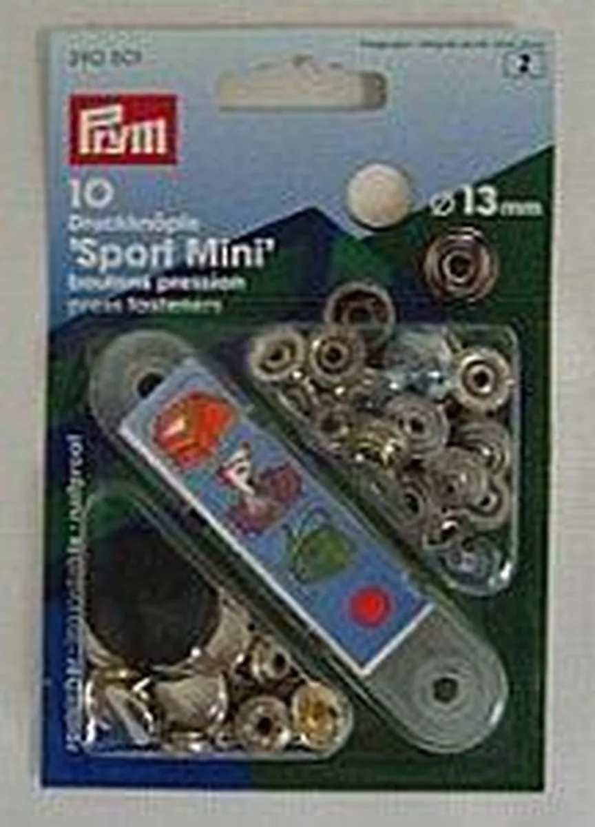 Prym Sport Mini Drukknopen 13mm - 10 Stuks - Zilver