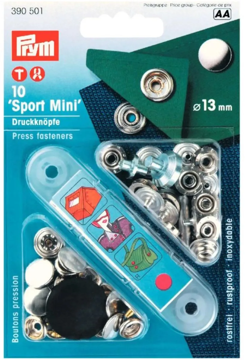 Prym Sport Mini Drukknopen 13mm - 10 Stuks - Zilver